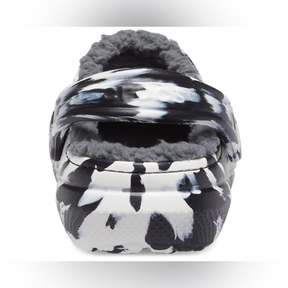 CROC CLASSIC LINED MARBLED CLOG White/Black - Picture 6 of 6